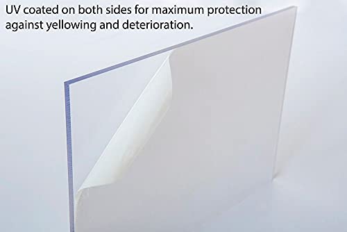 12 x18 Clear polikarbonata list-odaberite Sve veličine & debljine - by Spectra Glass - UV premaz