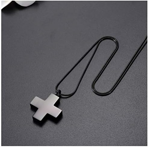 XEDCVR Memorijalna urna Privjesak Ogrlica personalizirani križ Memorijalni nakit za pepeo prazne crne urne pet