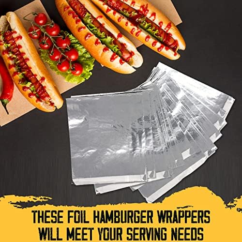 C & amp;e događaj Supply Co. Rukavi za Hamburger od aluminijumske folije - torbe za sendviče otporne na vodu