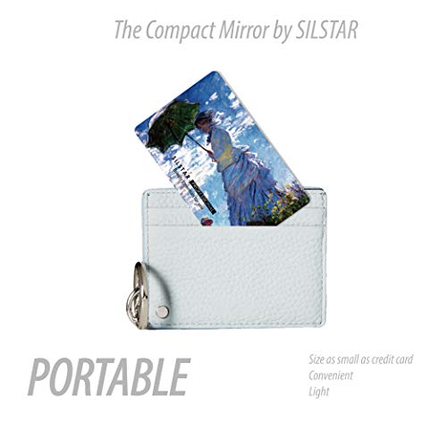 SILSTAR profesionalno kompaktno ogledalo za kartice, neraskidivo akrilno ogledalo za šminkanje, toaletno