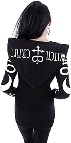 Ženski vrhovi Punk Moon Print Coat plus veličina kaputa dugih rukava hladna košulja crna kardigan jakna