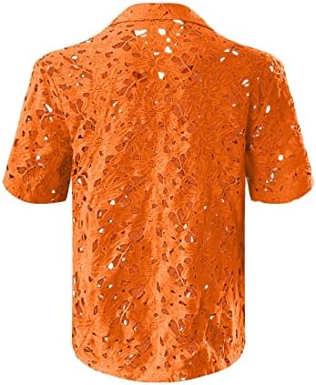 Ljetne prevelike majice za muškarce Modni trend Ležerne drapeise izrezane čipka košulja Ljetni