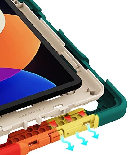 Tablet PC Case Kids futrola za Xiaomi Mi Pad 5 Pro 12,4 inča, 360 ° poklopac za okretni postor, trostruko otporna na školjka, otporna na ramena, tablet torba za rame