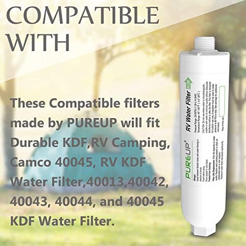 PUREUP RV Inline Filter za vodu, kompatibilan sa 40045 filterom za vodu sa ukusom, smanjuje mirise, loš ukus, Sediment i još mnogo toga