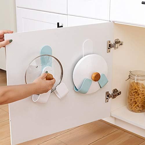Doitool Kuhinjski stalak za odlaganje, 1 kom rotirajući držač poklopca lonca zidni stalak za odlaganje kuhinje bez stalka za poklopac lonca za probijanje Multi - Storage držač za kućnu upotrebu