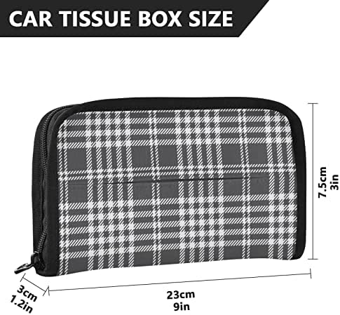 Držač za automobilski tkivo plairano-crno-bijelo-boja tkivo dispenzera salveta za salvetu BackSeat futrola