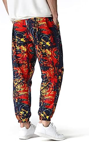 Muške harem hlače cvjetna paisley print casual pamučna ulična odjeća Hipi yoga hlače