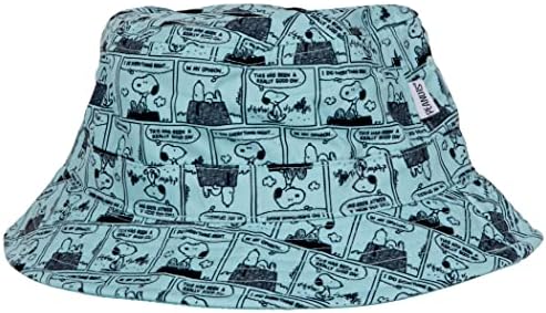 Kikiriki Snoopy Dog komični panel Print Bucket Hat Blue