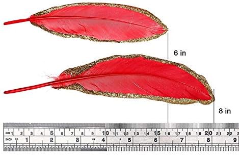 Zamihalaa 20pcs/lot Umočeno zlato / srebrna guska perje 15 - 20cm DIY perje za izradu nakita Plumas