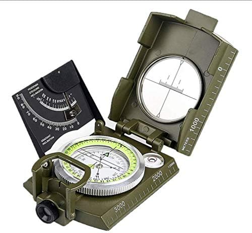L-elegantni profesionalni multifunkcionalni kompas, sav metalni vodootporan kompas visokog tačnosti sa inklinometrom i razinom mjehurića za planinarenje