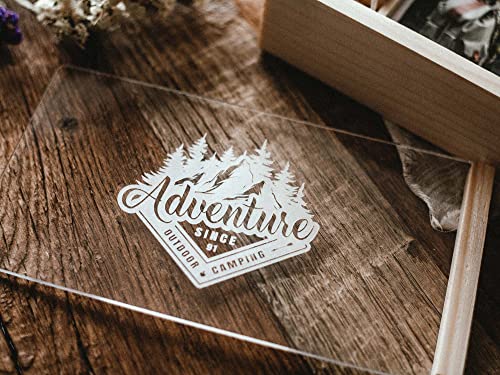Drvena foto kutija za otiske 4x6 inča sa personalizovanim acrilyc poklopnjem, poklon za vjenčanje za par, drvena kutija, godišnjica poklona za ženu