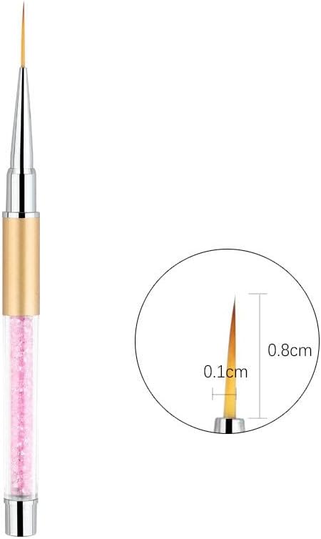BHVXW nail Art Pen Painted Diamond Phototherapy četkica Hook Line Carved Flower Crystal Alati 5 komada / Set