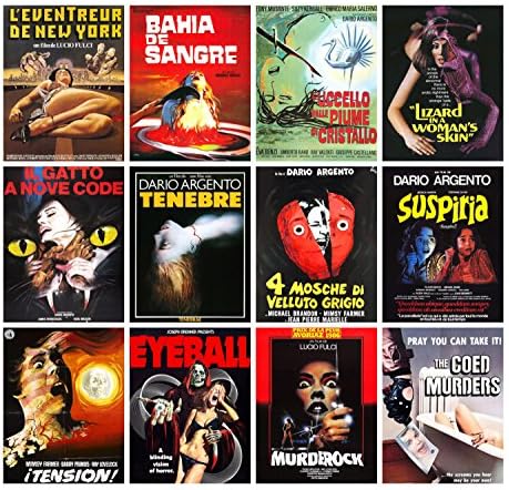 2023 Zidni kalendar [12 stranica 8 x12] Giallo Horror triler Vintage Trash filmski posteri