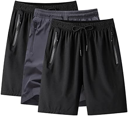 Zooyung Boys Trkene kratke hlače Brze suho lagane atletske kratke hlače sa džepovima sa patentnim