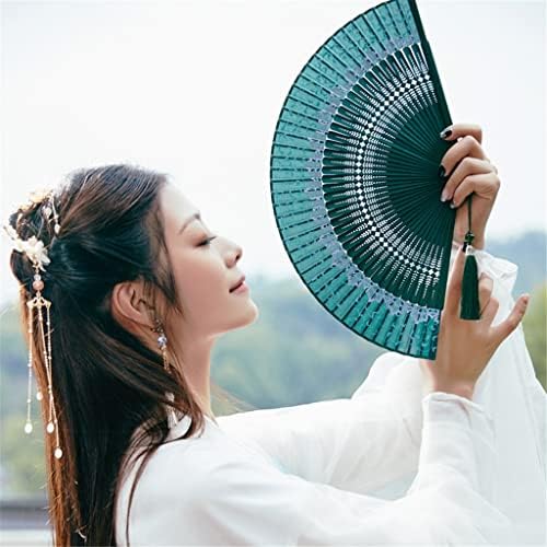 TJLSS sklopivi ventilator crni japenes dame dame svilene ventilatore za obrtni ples na kućno ukrašavanje