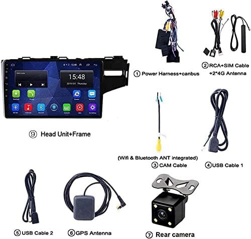 10,1-inčni autoradio multimedijski igrač za H.ONDA FIT Jazz 2014-2018, Android 8.1 GPS-navigacija, Bluetooth / Radio / MirrorLink / FM / RDS / Video / Jahanje