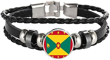 Nacionalna zastava stil narukvica Creative Grenada Travel suvenir poklon Personalizirana tkana narukvica dodatna