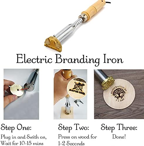 Custom Logo Električno brendiranje željezo, izdržljivo kožno drvo brendiranje željeza žičara vjenčani