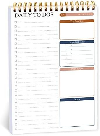 Da biste obavjeli listu Osobni organizator, nerezidne dnevne tablice za planiranje zadataka, 8.5 X5.5 Jednokrevetni, zadržati organizirani ciljevi za staze sastanku Spiral Checlist Popis za posao, ružičasti