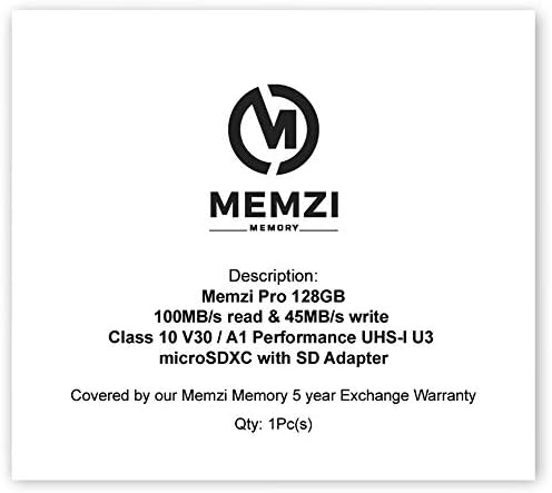 MEMZI PRO 128GB memorijska kartica kompatibilna za Samsung Galaxy M31, M21, M11, A01, A71, A51,
