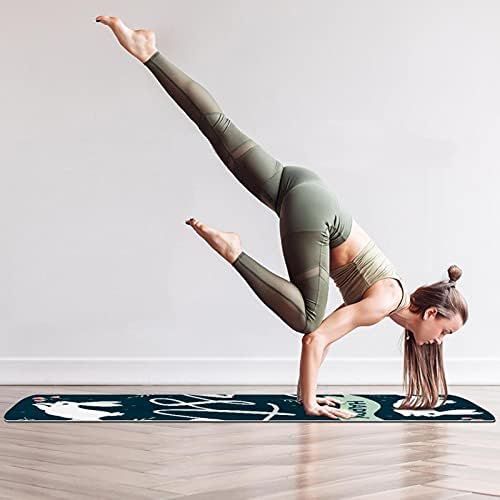 Debela neklizajuća Vježba & amp; fitnes 1/4 prostirka za jogu sa printom cvijeća za Sretan Uskrs za Yoga Pilates & amp; Vježba fitnesa na podu