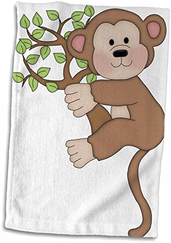 3Droza Slatki majmun penjanje na ilustraciju drveta - ručnici