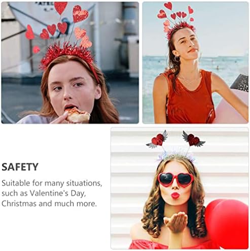 VALICLUD 2kom Love Headbands srce Valentines Party dekorativni obruč za kosu za Valentines Day Headband