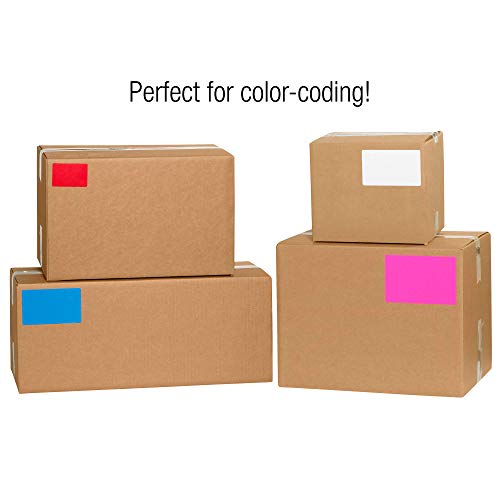 Boxes fast Tape Logic® naljepnice pravougaonika zaliha, 4 x 4, fluorescentno zelene