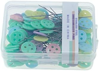 Risbay 100pcs Multicolor okrugli gumb Pokriveni šivanje igle za izradu odjeće i zanata