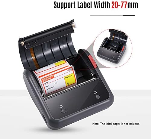 XXXDXDP prijenosni 80mm termo Label Printer Bt Label Maker naljepnica Mašina za punjenje baterija kompatibilna sa iOS Android računarom