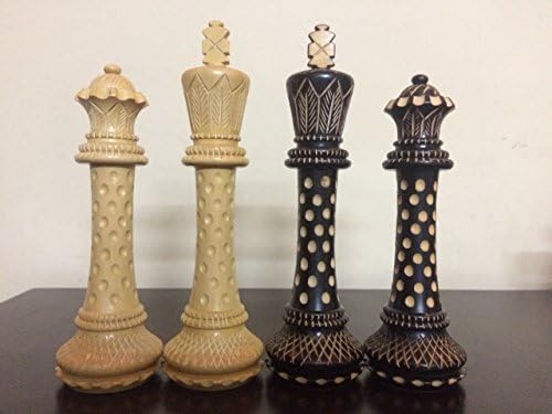 craftstore14 kolekcionarsko izdanje ručno rezbarena figurica džinovski šahovski Set od tikovine