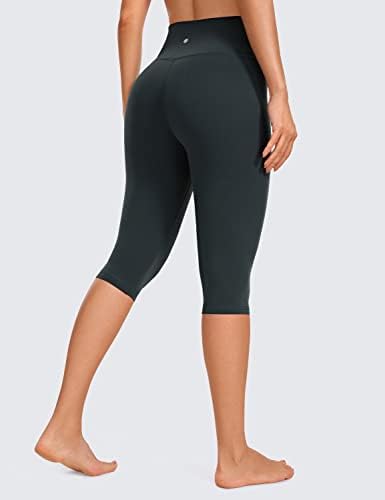 CRZ Yoga Butterluxe Womens Capri gamaše - 14.5 Dužina koljena, ljetna vježba kratkih tajica maslačke hlače