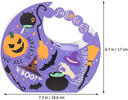 SewAcc 10pcs Halloween Candy kutije Moon Oblik papira Torbe za liječenje Torbe Trik ili liječenje bombonskih
