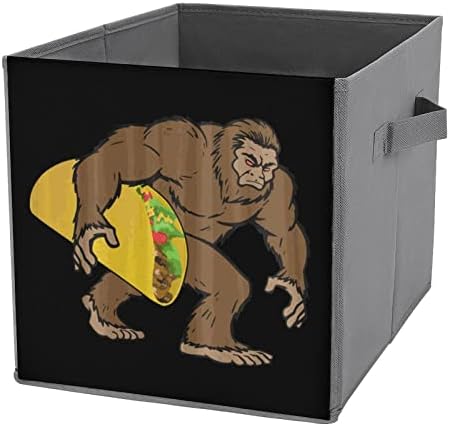 Sasquatch Bigfoot nosi Taco velike kocke kante za skladištenje sklopiva platnena kutija za odlaganje ormari Organizatori za police