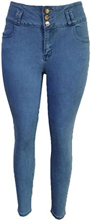 Farmerke za podizanje zadnjice za žene 3 dugmeta za mršavljenje visokog struka mršave džins klasične