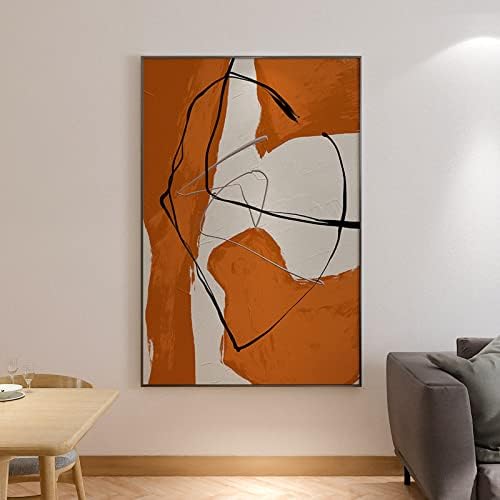 Ručno oslikano ulje-apstraktna umjetnost-novo narandžasto jednostavno Dekorativno slikarstvo