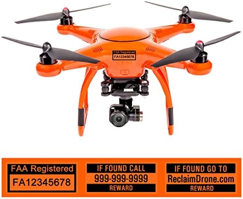 Oznake dronova X-Star, FAA i telefonski broj-laminirane, 2 veličine, 4 opcije boja