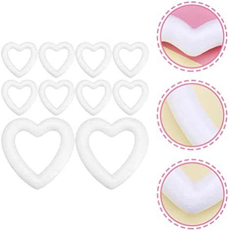 Nuobesty 10pcs Heart Foam vijenac DIY šuplji ljubavni srčani cvjetni pjena za vjenčanje, ukrasi