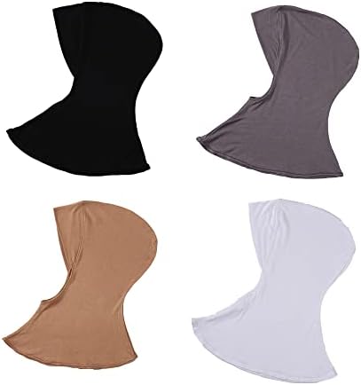 Mowen 4 komada modalno pamuk hidžab podvlaka za islamsku muslimansku ljetnu šešir elastične kape za maramu