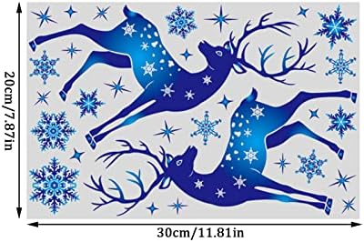 DIY prijenosni prozorski naljepnica božićna tema Elks Snowflake naljepnice naljepnica za predškolske ustanove naljepnice
