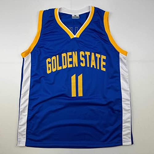 Faksimil autogramirani Klay Thompson Golden State Blue Reprint Laser Auto košarkaški dres