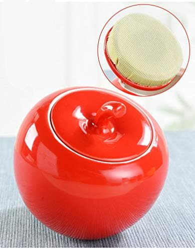 Keramička Crvena jabuka u obliku zatvorene posude za slatkiše za čuvanje hrane za Božić, 350ml