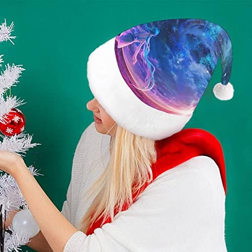 Predivno nebo Božić šešir meka pliš Santa kapa Funny Beanie za Božić Nova Godina svečana zabava
