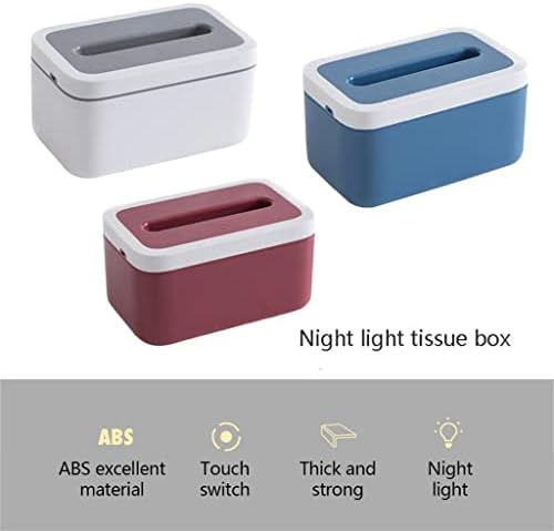 Kutija za tkivo tkiva Douba Blue sa noći svjetlosnom kućnom kutijom za skladištenje kutije za pohranu stola za pohranu