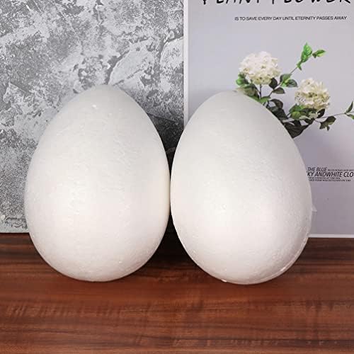 Ciieeeo 4pcs pjenasta jaja 6 inča jaja glatka bijela uskršnja jaja za obrtni uskršnji Halloween praznik izrada ručno izrađenih naklonjenih projekata slikarskih škola