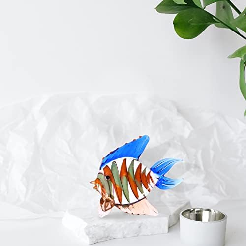 Lifkome staklene figurice Morski životni tropsko riba Murano Umjetnička mina ručna ličnost Životinjska slika Glass Ribe Figurine životinjski tropski rukotvorine minijature akvarij dekor tenk realnistički ukrasi