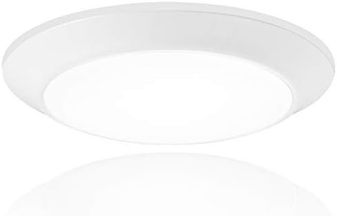 Myt Realm LED Flush Mount Stropni svjetlo 5,5 inča zatamnjeno 15W 3000K vodootporan jednostavan mat bijeli