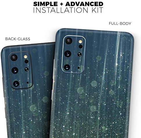 Dizajn Skinz Ogrebljeni plavi i zlatni tuševi Zaštitni vinilni naljepnica Zamotavanje kože Kompatibilno je sa Samsung Galaxy S20