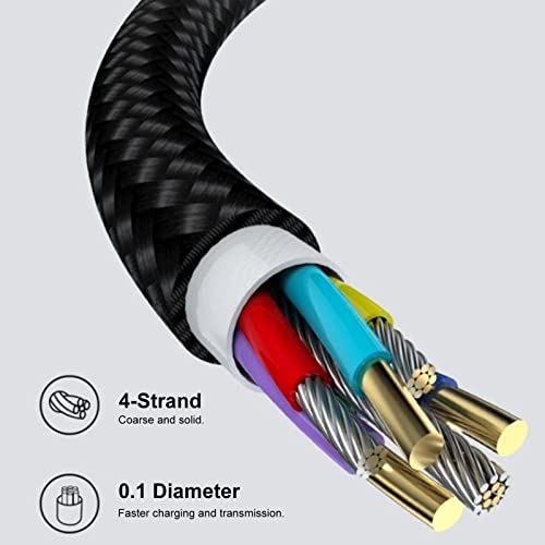 HODAUP 39 inčni USB C kabel - USB A tip za punjač kabela za punjenje kabela za punjenje USB C muški do USB muški kabel za banku / telefon / ušice za Android Crno