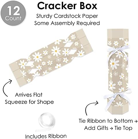 Velika tačka sreće cvijeće tanke tratinčica - bez sjajnih cvjetnih partijskih stolova naklonosti - DIY Cracker